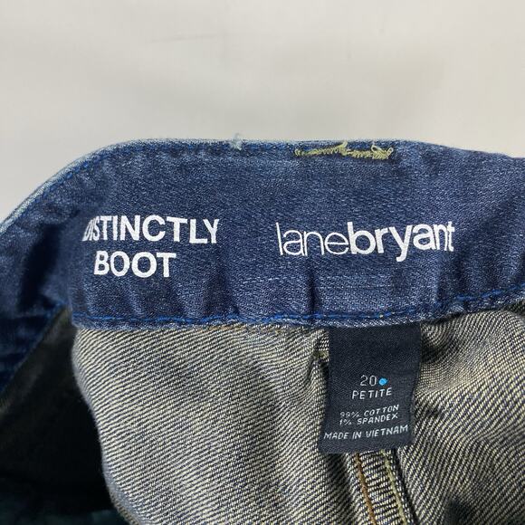 Lane Bryant Size 20 Petite Distinctly Boot Cut 5-Pocket Jeans Blue Dark Wash - Picture 3 of 4